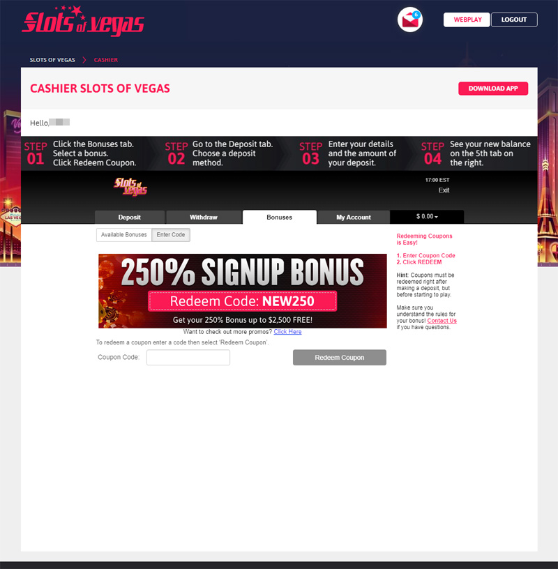 slots of vegas promo codes 2019