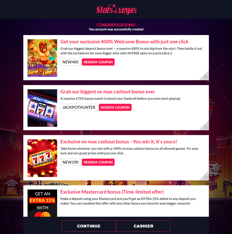 Slots Of Vegas Sign Up