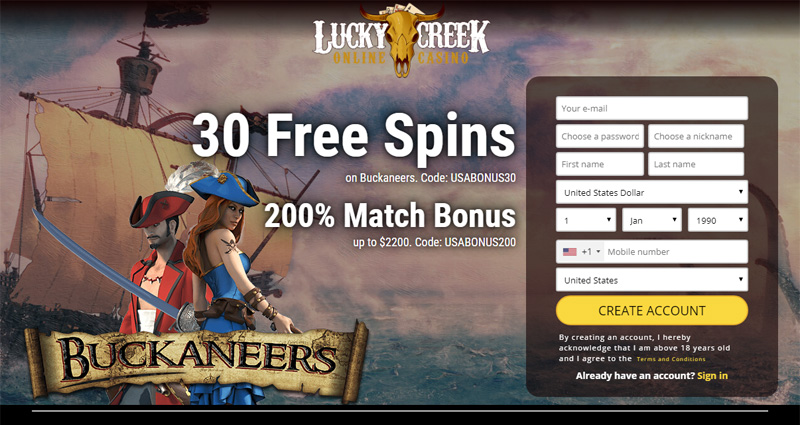 new bonus codes for lucky creek casino